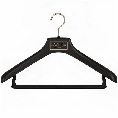 Hanger siwt plastig du ysgwydd eang - ffrind gorau eich dilledyn
